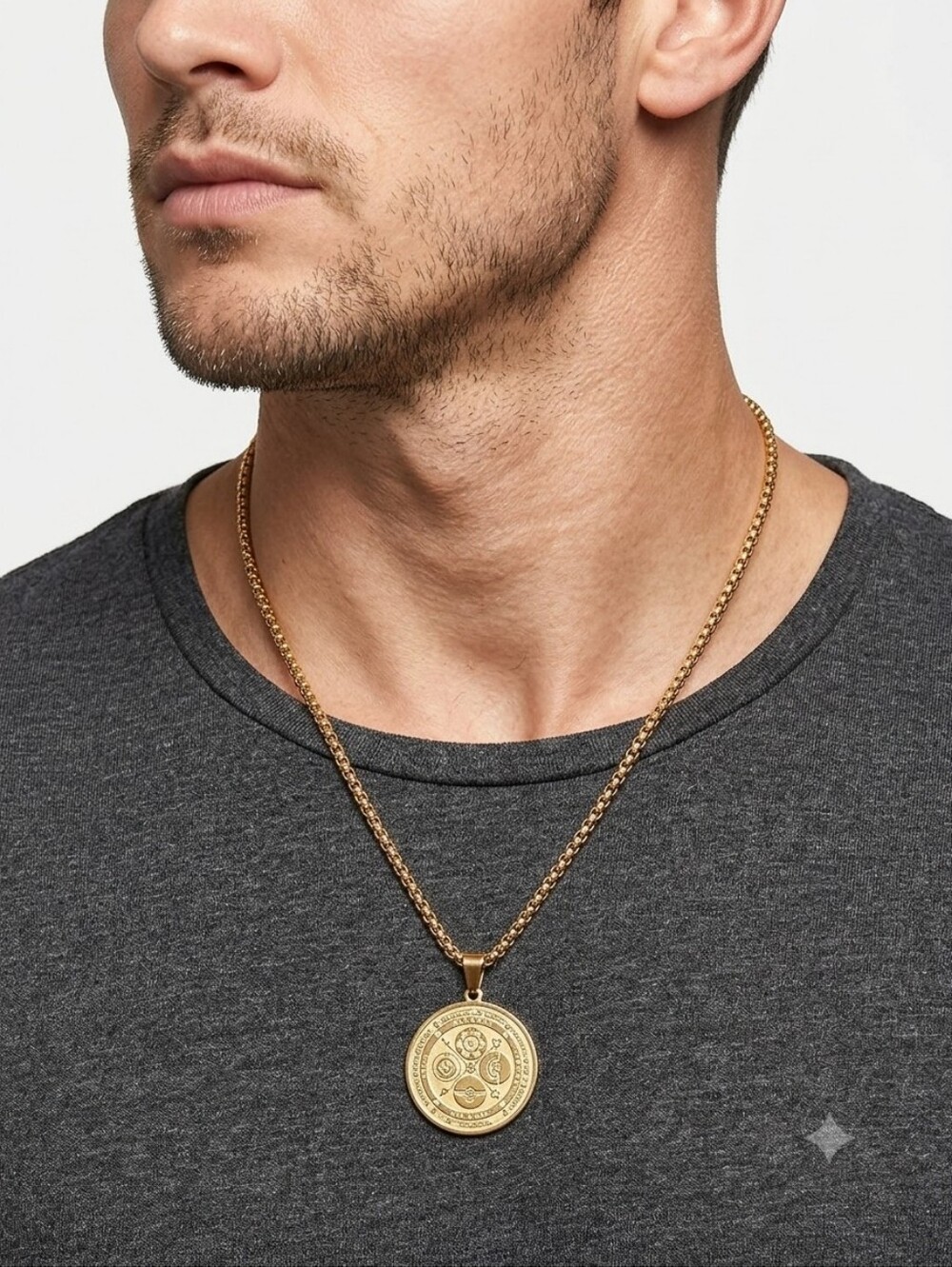 PAGAN GOLD TONE AMULET NECKLACEโ